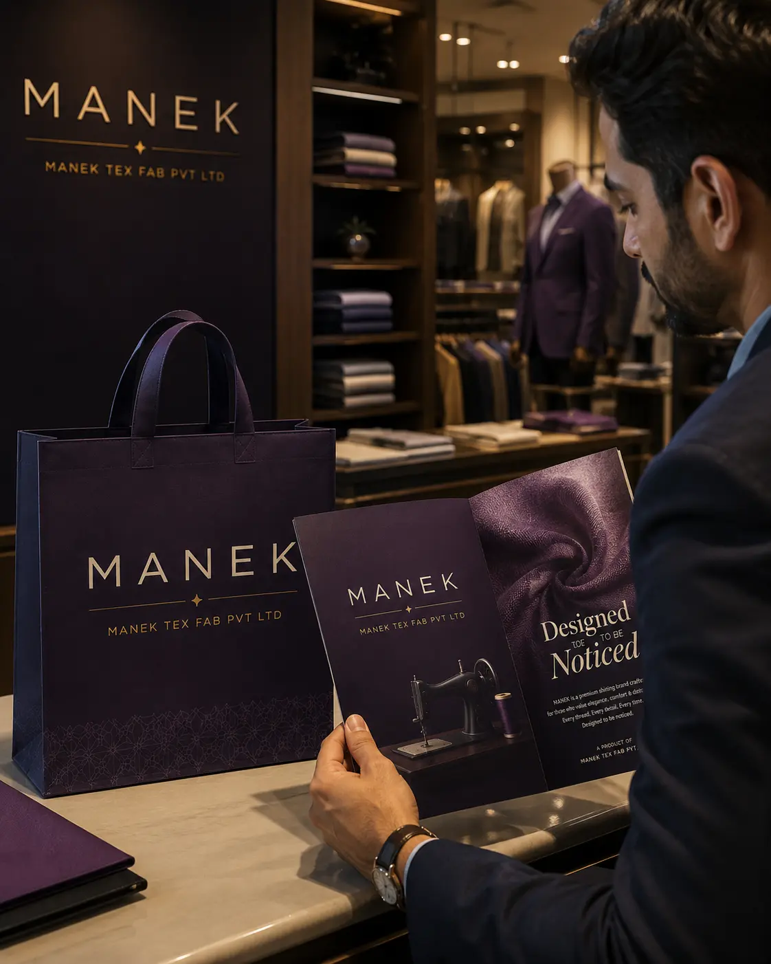 Manek Brochure Bag