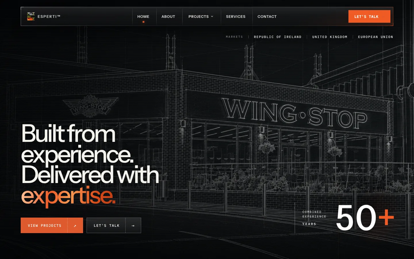ESPERTI website homepage