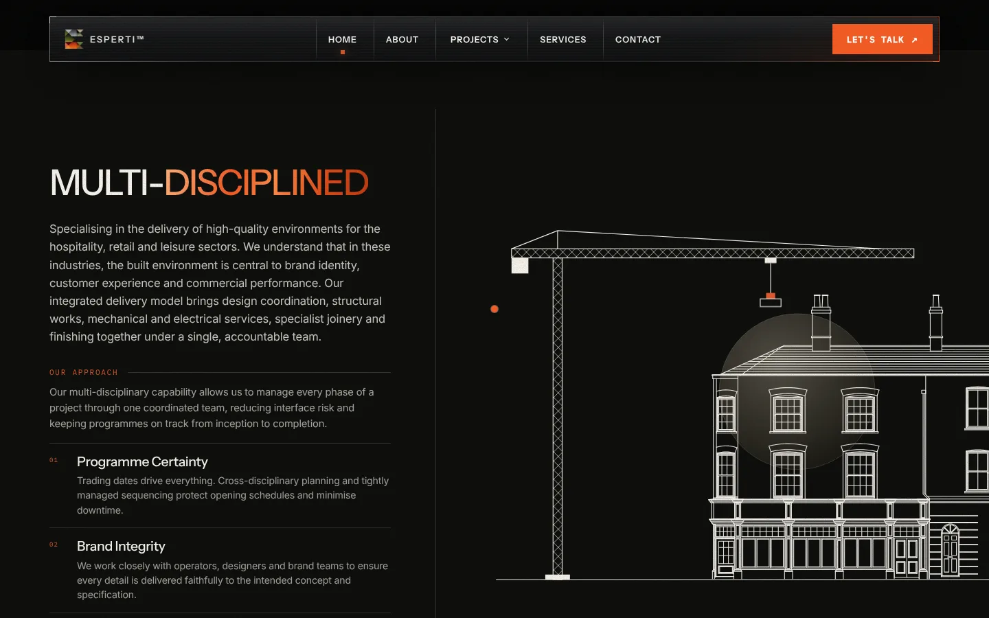 ESPERTI website: Multi-disciplined, multi-dimensional, multi-project