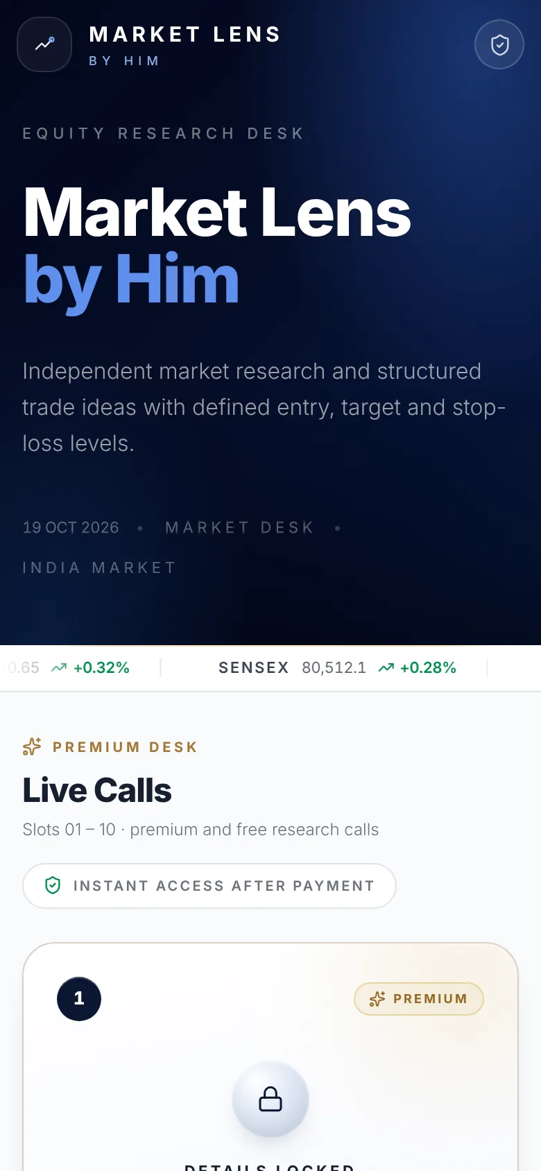 Market Lens by Him on mobile